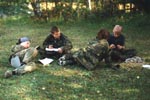 Юные следопыты во время учета бобров в НП 'Русский Север'